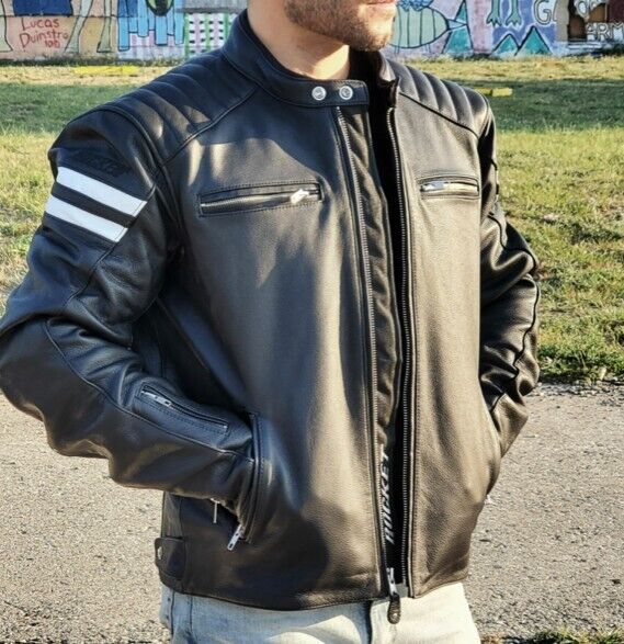 Rocket Black Cowhide Leather Jacket